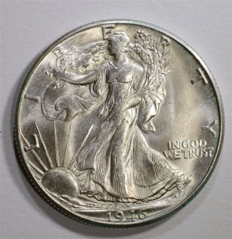 1946-D Walking Liberty Half Dollar BU