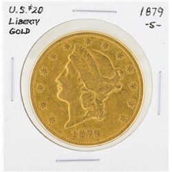 1879-S $20 Liberty Head Double Eagle Gold Coin