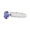 Image 2 : 14KT White Gold 0.94ct Sapphire and Diamond Ring
