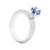 Image 4 : 14KT White Gold 0.94ct Sapphire and Diamond Ring