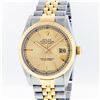 Image 1 : Gents Rolex Two-Tone Champagne Tapestry Index Dial Men's Wristwatch