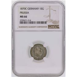 1870C Germany 1 Silber Groschen Prussia Coin NGC MS66