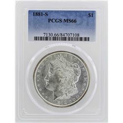 1881-S $1 Morgan Silver Dollar Coin PCGS MS66