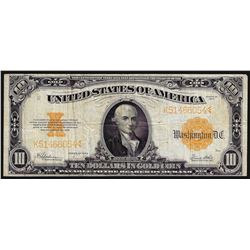 1922 $10 Gold Certificate Note