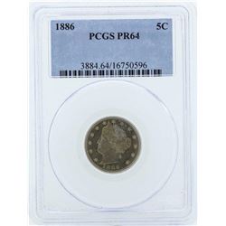 1886 Liberty V Proof Nickel Coin PCGS PR64