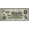 Image 1 : 1872 $2 State South Carolina Revenue Bond Scrip Obsolete Note