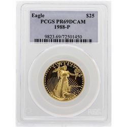 1988-P $25 American Gold Eagle Proof Coin PCGS PR69DCAM