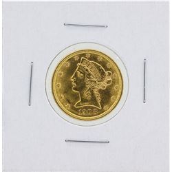 1908 $5 Liberty Head Half Eagle Gold Coin