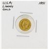 Image 1 : 1851 $1 Liberty Head Gold Coin