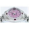 Image 3 : Rolex Stainless Steel 0.70ctw Ruby and Diamond Datejust Ladies Wristwatch