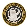 Image 1 : .999 Fine Silver Gold Coast Las Vegas $10 Casino Limted Edition Gaming Token