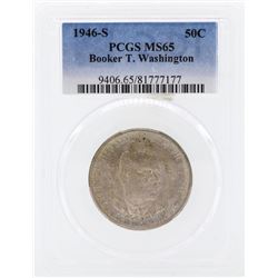 1946-S Booker T Washington Memorial Commemorative Half Dollar Coin PCGS MS65