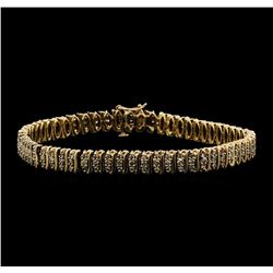 14KT Yellow Gold 2.00ctw Diamond S-Link Style Bracelet