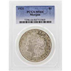 1921 $1 Morgan Silver Dollar Coin PCGS MS64