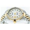 Image 4 : Rolex Mens Two Tone 14KT Yellow Gold Sapphire and Diamond Datejust Wristwatch