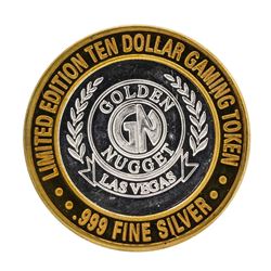 .999 Silver Golden Nugget Las Vegas $10 Casino Limited Edition Gaming Token