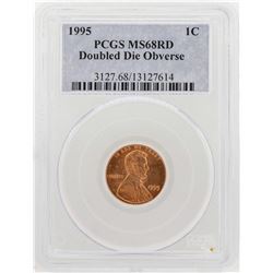 1995 Lincoln Cent Double Die Obverse PCGS MS68RD