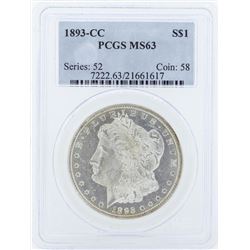 1893-CC $1 Morgan Silver Dollar Coin PCGS MS63