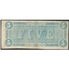 Image 2 : 1864 $5 Confederate States of America Note