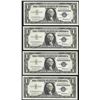 Image 1 : Lot of (4) Consecutive 1957 $1 Silver Certificate Notes Uncirculated