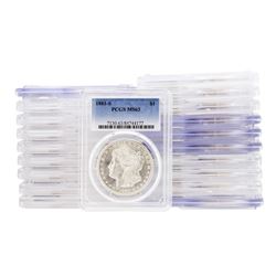 Lot of (20) 1881-S $1 Morgan Silver Dollar Coins PCGS MS63