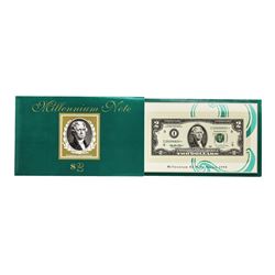 1995 $2 Federal Reserve Millenium STAR Note Minneapolis