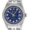 Image 1 : Mens Rolex Stainless Steel Blue String Diamond Datejust Wristwatch