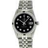 Image 1 : Rolex Mens Stainless Steel Emerald and 1.20ctw Diamond Datejust Wristwatch