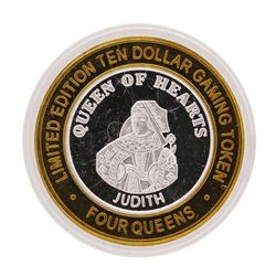 .999 Silver Four Queens Hotel & Casino Las Vegas, NV $10 Limited Edition Gaming