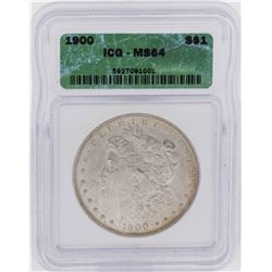 1900 $1 Morgan Silver Dollar Coin ICG MS64