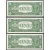 Image 2 : Lot of (3) Consecutive 1957 $1 Silver Certificate Notes