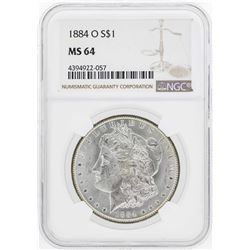 1884-O $1 Morgan Silver Dollar Coin NGC MS64