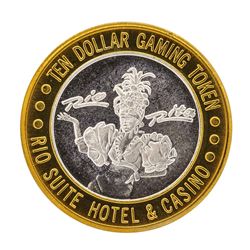 .999 Silver Rio Suite Hotel & Casino $10 Casino Limited Edition Gaming Token