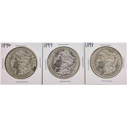 Set of 1896-1898 $1 Morgan Silver Dollar Coins