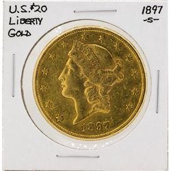 1897-S $20 Liberty Head Double Eagle Gold Coin