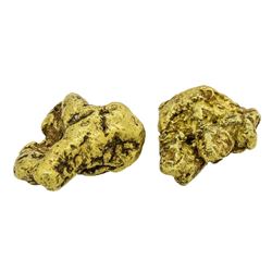Lot of (2) Alaskan Gold Nuggets 10.45 Grams