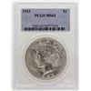 Image 1 : 1923 $1 Peace Silver Dollar Coin PCGS MS63