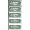 Image 2 : Lot of (5) Consecutive 1957 $1 Silver Certificate Notes Uncirculated