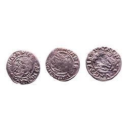 Lot of (3) 1540-1590 KB Hungary Ferdinand I - Madonna & Child Silver Denar Coins