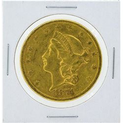 1874-S $20 Liberty Head Double Eagle Gold Coin