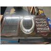 Image 1 : 3 FRAMED MIRRORS/DISPLAY CASE OF COLLECTIBLE SPOONS