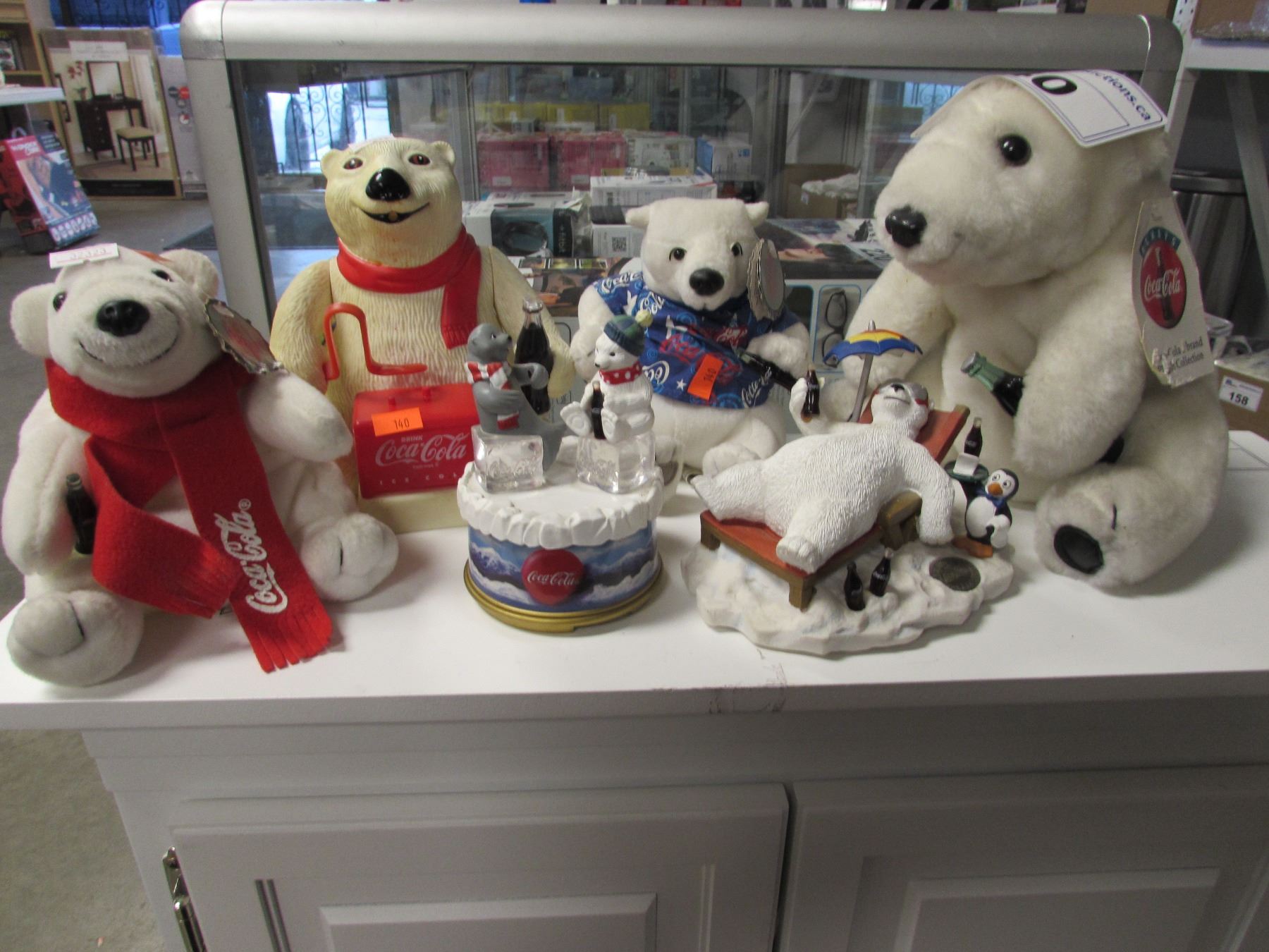 Assorted Coca Cola Miniture Bear Figurines Small Coca Cola Box Collectibles