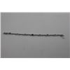 Image 2 : MULTI GEMSTONE & DIAMOND BRACELET.  7 EMERALD CUT GEMSTONES.  STERLING SILVER