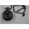 Image 2 : NEW MENS FULL SIZE ROMAN NUMERAL POCKET WATCH  22" CHAIN - WORKS