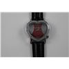 Image 2 : NEW LADIES DIAMOND  HEART FACE WATCH.  SET WITH 8 DIAMONDS. - WORKS