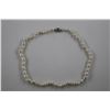 Image 2 : GENUINE FRESH WATER PEARL NECKLACE.  HAND KNOTTED.  WHITE LUSTER