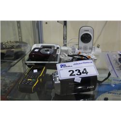 LOT OF ASSORTED ELECTRONICS, CAMERAS, PHONES