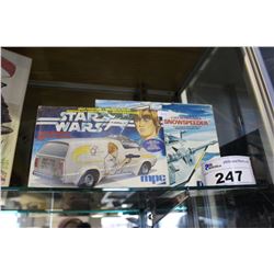 MPC EMPIRE STRIKES BACK SNOW SPEEDER SCALE MODEL KIT & LUKE SKYWALKERS VAN