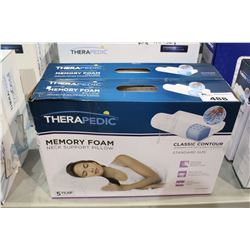 PAIR OF THERAPEDIC MEMORY FOAM STANDARD SIZE PILLOWS