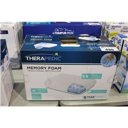 PAIR OF THERAPEDIC MEMORY FOAM STANDARD SIZE PILLOWS